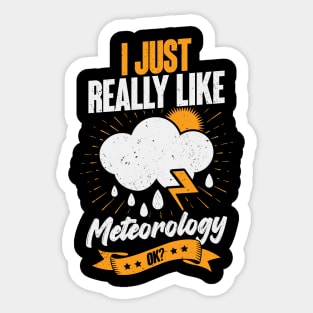 I Just Really Like Meteorology OK Sticker